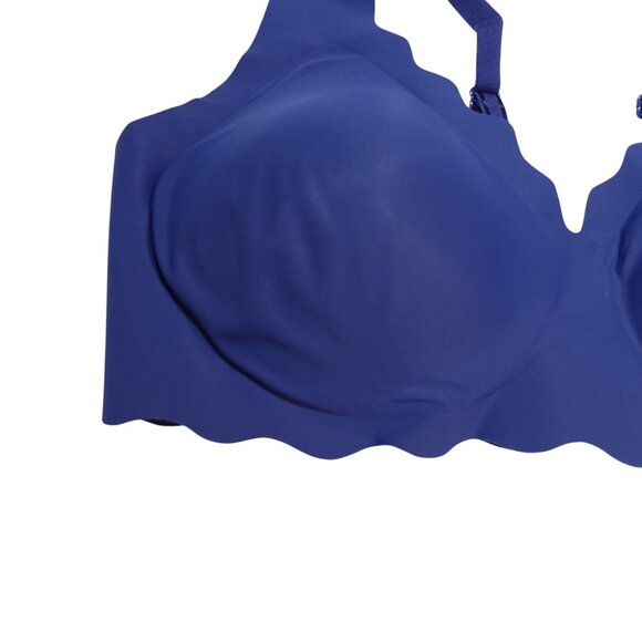 NWT b.tempt'd by Wacoal b.wow'd Wirefree Bralette Bra Sz 2XL Blue Scalloped Edge - Picture 4 of 6